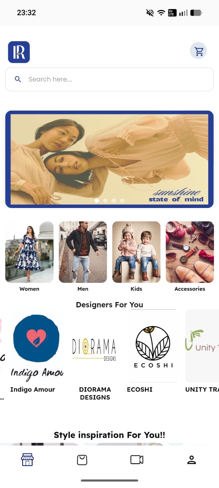 Indigo Rhapsody Mobile Application — interface