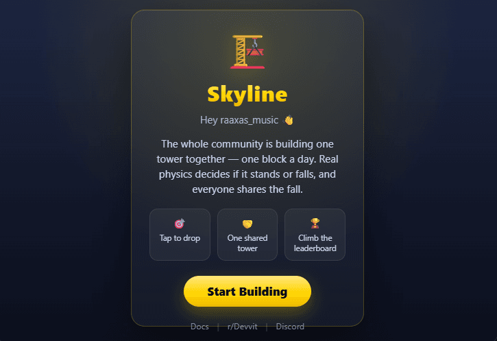 Skyline — interface